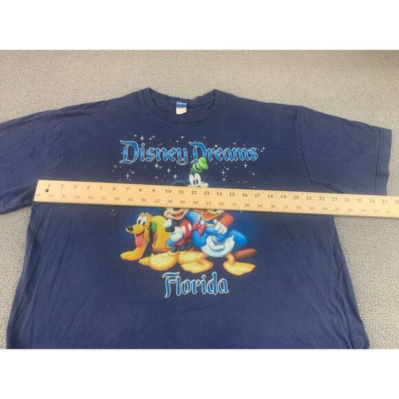 Vintage Disney Men's L Blue Mickey Goofy Dream Florida USA Graphic T -Shirt - Picture 6 of 8
